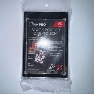 1 Ultra Pro ONE TOUCH MAGNETIC 23pt BLACK BORDER Trading Sport Card Holder Case